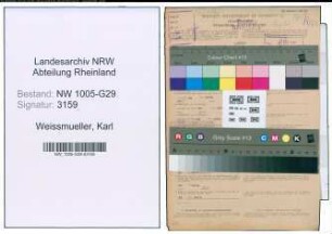 Entnazifizierung Karl Weissmueller , geb. 06.09.1906 (Bahnsekretaer)