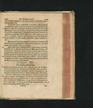Titulus XIV. De Replicationibus.