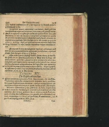 Titulus XIV. De Replicationibus.
