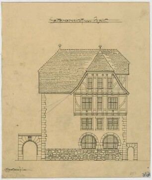 Fischer, Theodor; Rothenburg ob der Tauber; Schule - Ansicht