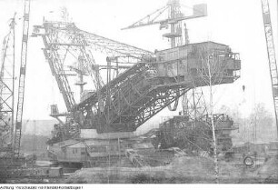 Lauchhammer. Braunkohletagebau. Bagger - Reparaturarbeiten, 1957/59