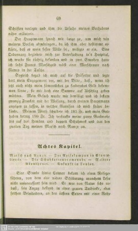 Achtes Kapitel. Marsch nach Nancy. - Der Reisekumpan in Staatslivrée. - Die Schubkarrenpromenade. - Weitere Abenteuer. - Ankunft in Toulon