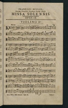 1-8, Violino I. Missa Solennis