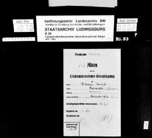 Eckmann, Heinrich; Metzger, Fell- und Häutehändler, Inhaber der Firma Metzgerei bzw. Schlächterei Heinrich Eckmann *06.12.1876 Burghaslach Eckmann, Lina geb. Fröhlich Wohnort: Bad Mergentheim