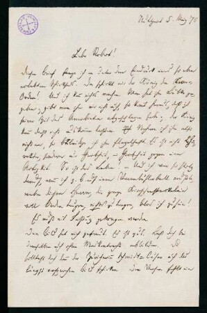 Brief vom 5. März 1870