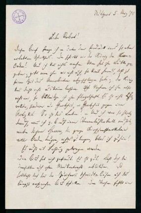 Brief vom 5. März 1870