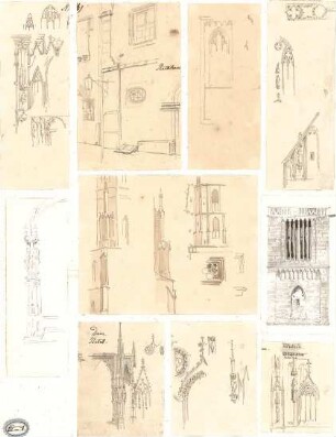 Lange, Ludwig; Lange - Archiv: IV.1 Gotik in Deutschland - Architektur, u. a. Domportal, Rathaus (Details)