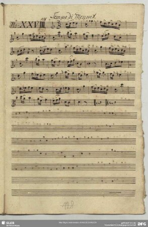28. Anonymus, Menuette, C-Dur