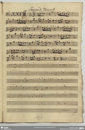 28. Anonymus, Menuette, C-Dur