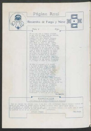 Página azul : Recuerdos de fuego y nieve