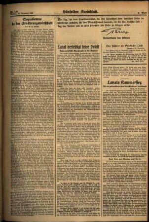Zweite Ausgabe vom Montag, den 30. Dezember 1935.