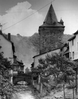 Meisenheim. Stadtteilansicht über den Gießen mit Blick zum Untertor