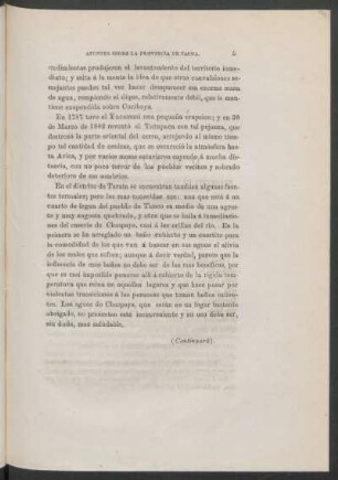 Apuntes sobre la provincia de Tacna. [Incompletamente]