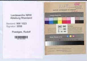 Entnazifizierung Rudolf Poestges , geb. 23.01.1900 (Kaufmann)