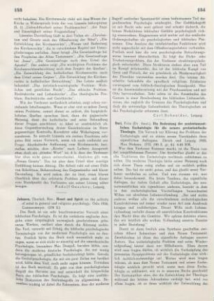 154-155 [Rezension] Buri, Fritz, Die Bedeutung der neutestamentlichen Eschatologie für die neuere protestantische Theologie