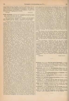 175-176 [Rezension] Kirche und Kosmos