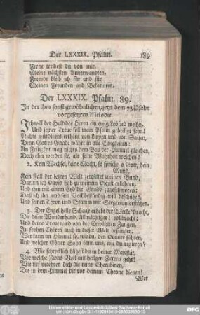 Der LXXXIX. Psalm. 89.