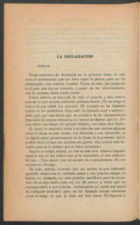 La declaración