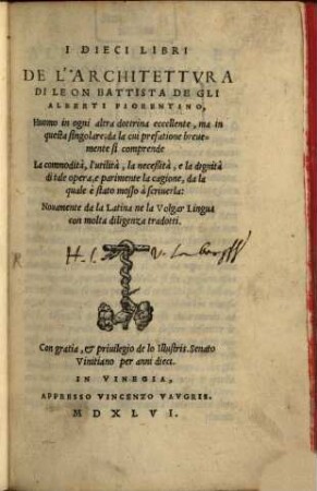 I dieci libri de l'architettura
