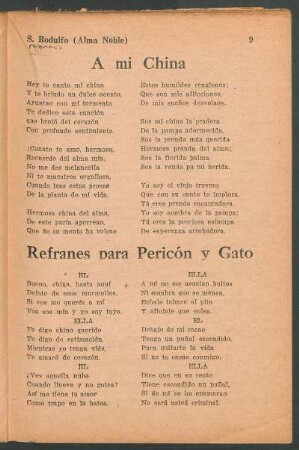 Refranes para Pericón y Gato