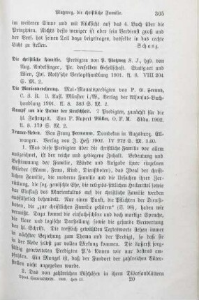 305-308 [Rezension] Platzweg, P., Die christliche Familie
