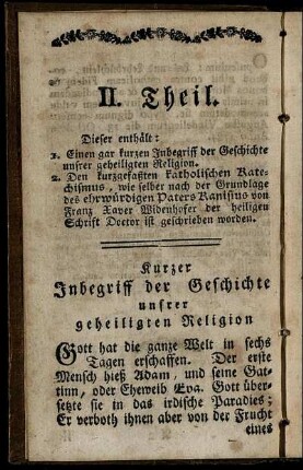 Kurzer Inbegriff der Geschichte unsrer geheiligten Religion.