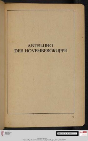 Abteilung der Novembergruppe