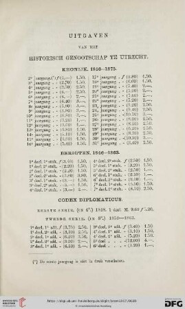 Uitgaven van het Historisch Genootschap te Utrecht