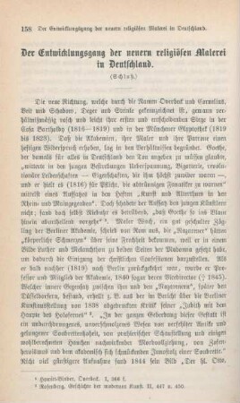 158-172 Der Entwicklungsgang der neuern religiösen Malerei in Deutschland : Schluss