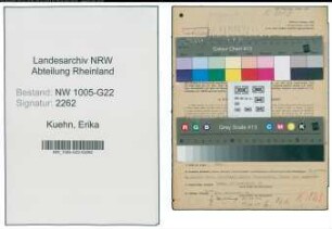 Entnazifizierung Erika Kuehn , geb. 11.07.1918 (Prokuristin)