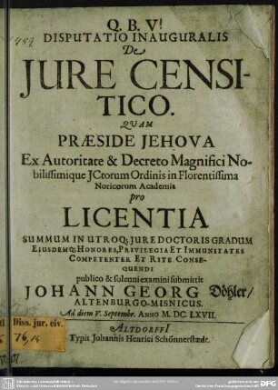 De jure censitico
