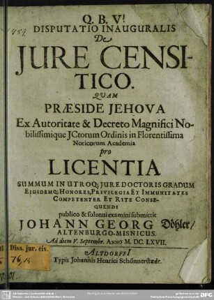 De jure censitico