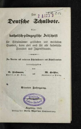 4: Der Deutsche Schulbote - 4. 1845