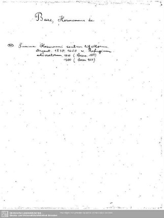 Bare, Hermannus de