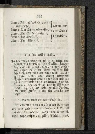 Vor die rothe Ruhr.