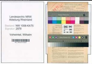Entnazifizierung Wilhelm Vohwinkel , geb. 04.05.1887 (Schmied)