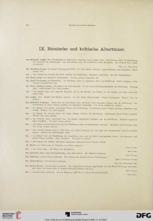 IX. Römische und keltische Altertümer (Nr. 645-825)