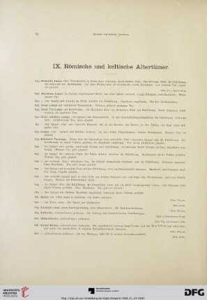 IX. Römische und keltische Altertümer (Nr. 645-825)