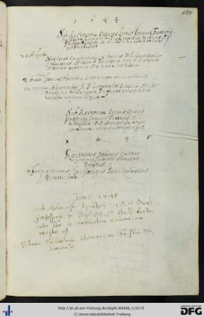 [fol. 183] Rektorat Johannes Fautsch 1643/44