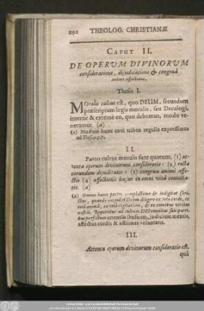 Caput II. De Operum Divinorum consideratione, diiudicatione & congruâ animi affectione.