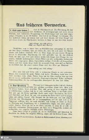Aus früheren Vorworten