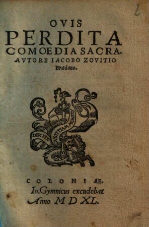 Ovis perdita : comoedia sacra