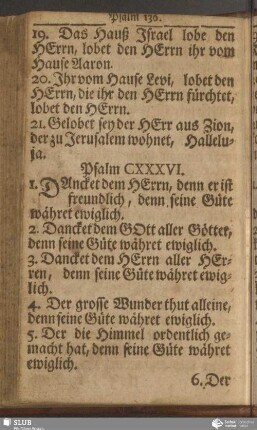 Psalm CXXXVI