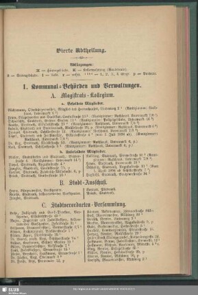 1. Kommunal-Behörden und Verwaltungen