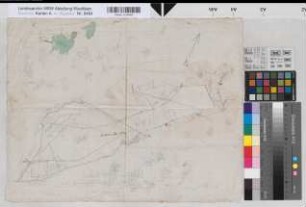 Hesseln (Halle) Vermessung der Foßheide Entwurf (1774) o.M. (1 : 2400) 38 x 49 Zeichnung (Reinhold) Spez.Verz. Markenkarten X Nr.58