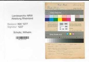 Entnazifizierung Wilhelm Schultz , geb. 03.07.1916 (Strassenbahner)