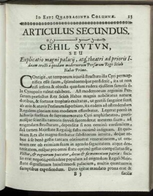 Articulus Secundus.