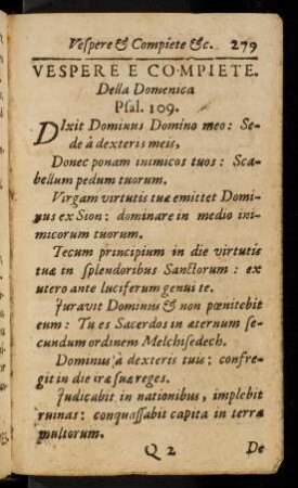 279-288, Vespere E Compiete; ...