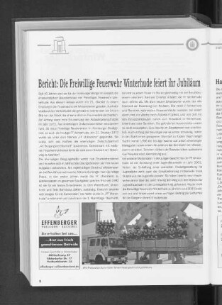 Bericht: Die Freiwillige Feuerwehr Winterhude feiert ihr Jubiläum