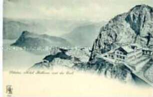 Das Hotel Bellevue und der "Esel" am Pilatus in der Schweiz